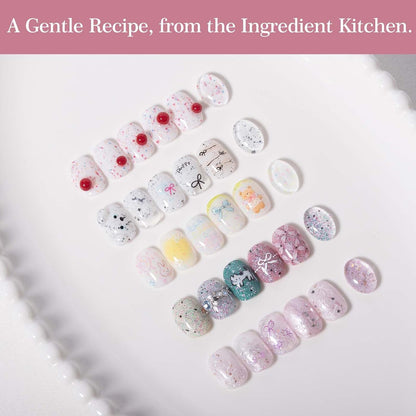 ADHERE 12ml Gel Nail Polish Set 5 Colors, The Ingredient Kitchen Collection, Professional Manicure Gel for Salon & Home DIY Nail Art