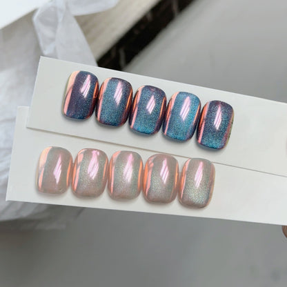 ADHERE Moonlight Powder Series｜New Iridescent Chrome Powder · 5-Jar Set for Aurora Nail Art