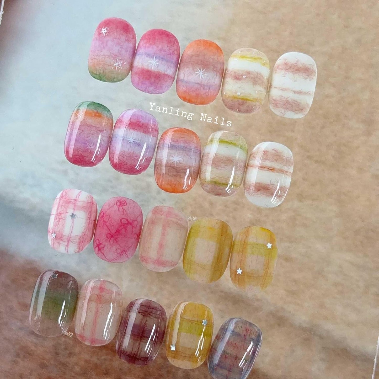 ADHERE Fur Gel Nail Polish Set, 12ml x5 Pcs Milky White Pink Beige Cinnamon Brown Furry Fall Winter Colors, Fluffy Velvety Fuzzy Feel Gel Polish Collection, UV LED Cured Nail Varnish