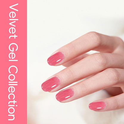ADHERE Fur Gel Nail Polish Set, 12ml x5 Pcs Milky White Pink Beige Cinnamon Brown Furry Fall Winter Colors, Fluffy Velvety Fuzzy Feel Gel Polish Collection, UV LED Cured Nail Varnish