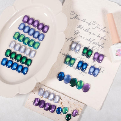 ADHERE Light & Shadow Bazaar Cat Eye Gel Polish Kit – 6 Pcs (12ml) with Magnetic Stick