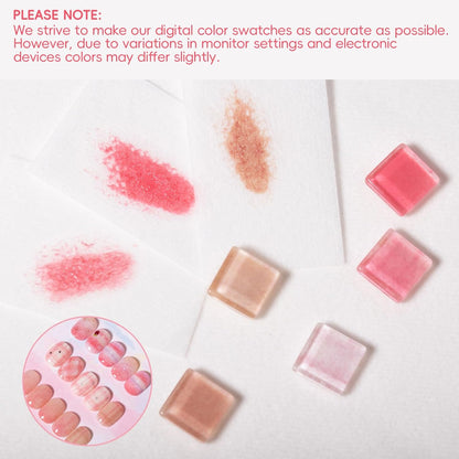 ADHERE Fur Gel Nail Polish Set, 12ml x5 Pcs Milky White Pink Beige Cinnamon Brown Furry Fall Winter Colors, Fluffy Velvety Fuzzy Feel Gel Polish Collection, UV LED Cured Nail Varnish