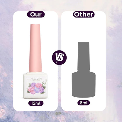 ADHERE 12ml x10 Color Polish Gel Kit, Light Purple Blue Pink Yellow Dark Green UV LED Gel Nail Polish, Soak Off Nail Varnish Gel Polish for Manicure Salon DIY Design at Home