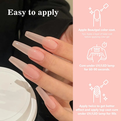 ADHERE Minimalist Series Gel Nail Polish Set,11PCS Nude Pink Gel Polish Kit with Brush