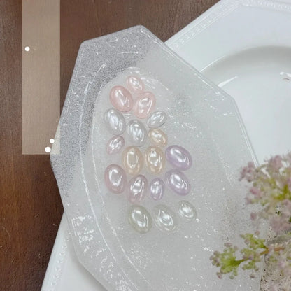 ADHERE Roundy Series, 5g Jar, 6 Glass Bead Shades, sheer glossy cat eye gel for Japanese-style manicure