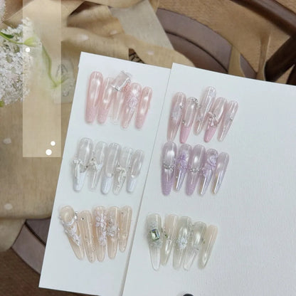 ADHERE Roundy Series, 5g Jar, 6 Glass Bead Shades, sheer glossy cat eye gel for Japanese-style manicure
