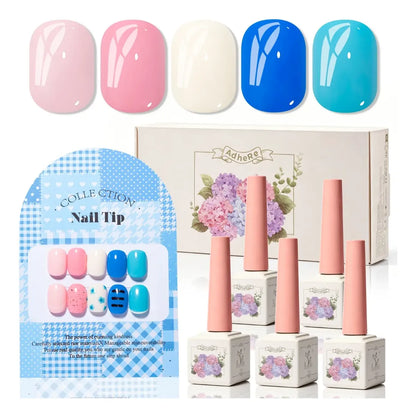 ADHERE Sweetness Park Collection, 12ml, 5 Dopamine Creamy Shades, vibrant solid gel polish for spring & summer