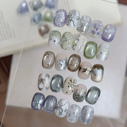 ADHERE Starry Series, 12ml, 5 Crushed Diamond Shades, glitter cat eye gel polish for starry manicure
