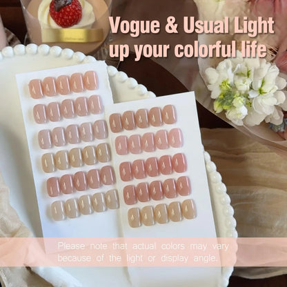 ADHERE Minimalist Series Gel Nail Polish Set,11PCS Nude Pink Gel Polish Kit with Brush