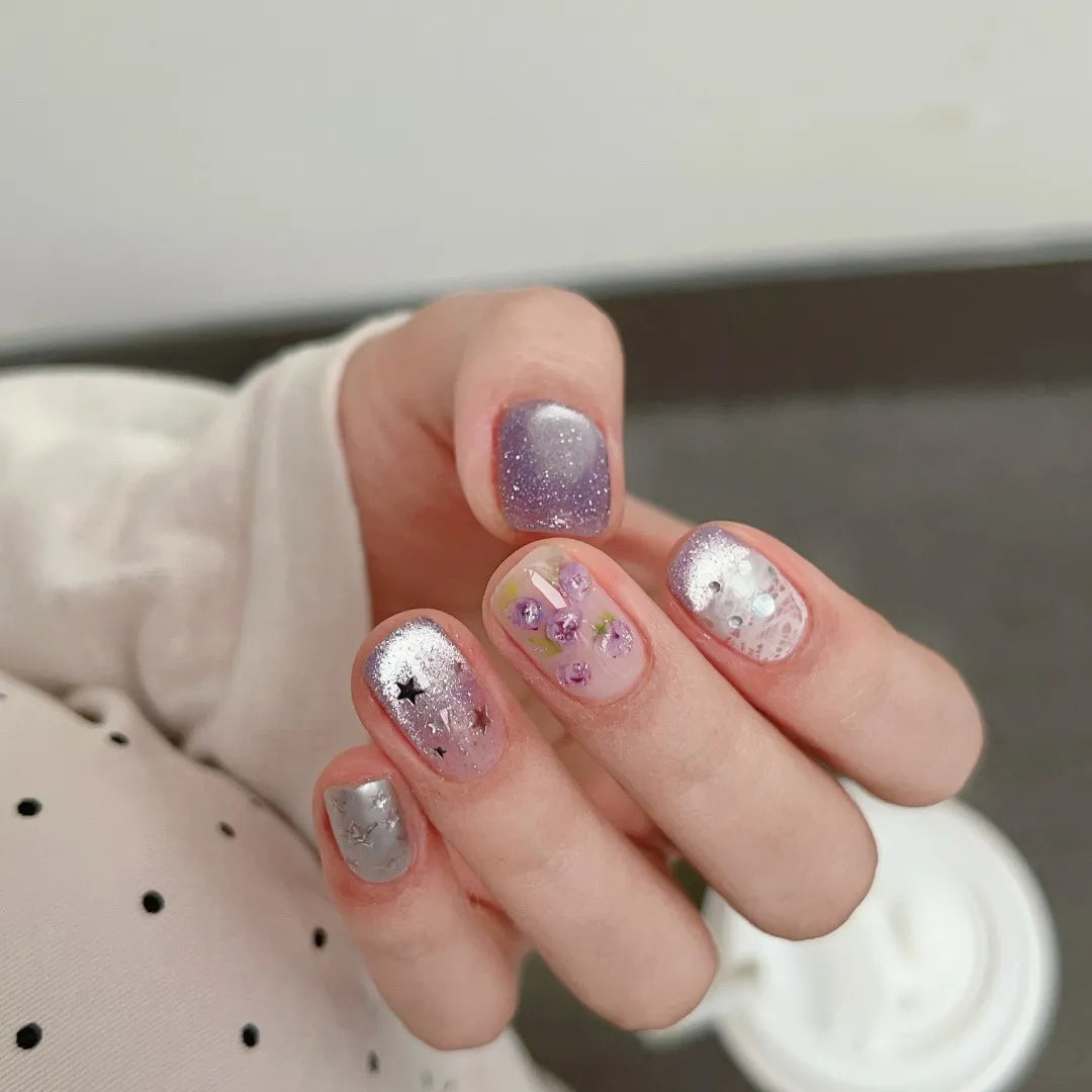 ADHERE Starry Series, 12ml, 5 Crushed Diamond Shades, glitter cat eye gel polish for starry manicure
