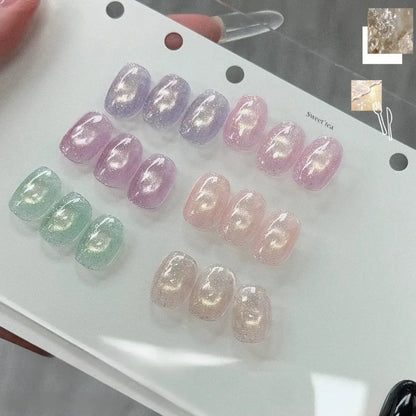 ADHERE Sunny Day Series, 12ml, 6 Shades, pale champagne golden cat eye gel polish for nude daily manicure
