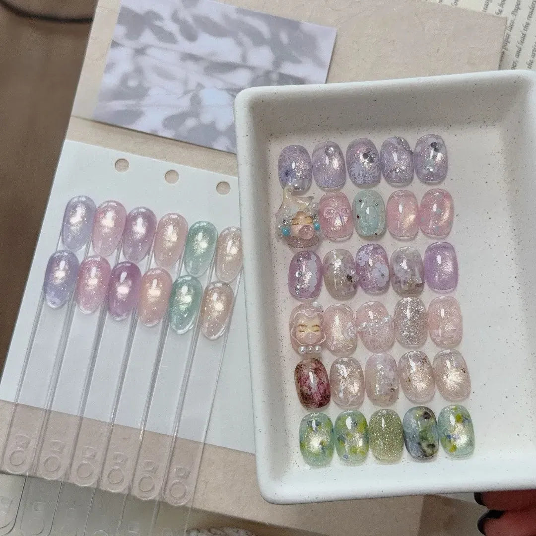 ADHERE Sunny Day Series, 12ml, 6 Shades, pale champagne golden cat eye gel polish for nude daily manicure