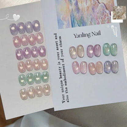 ADHERE Sunny Day Series, 12ml, 6 Shades, pale champagne golden cat eye gel polish for nude daily manicure