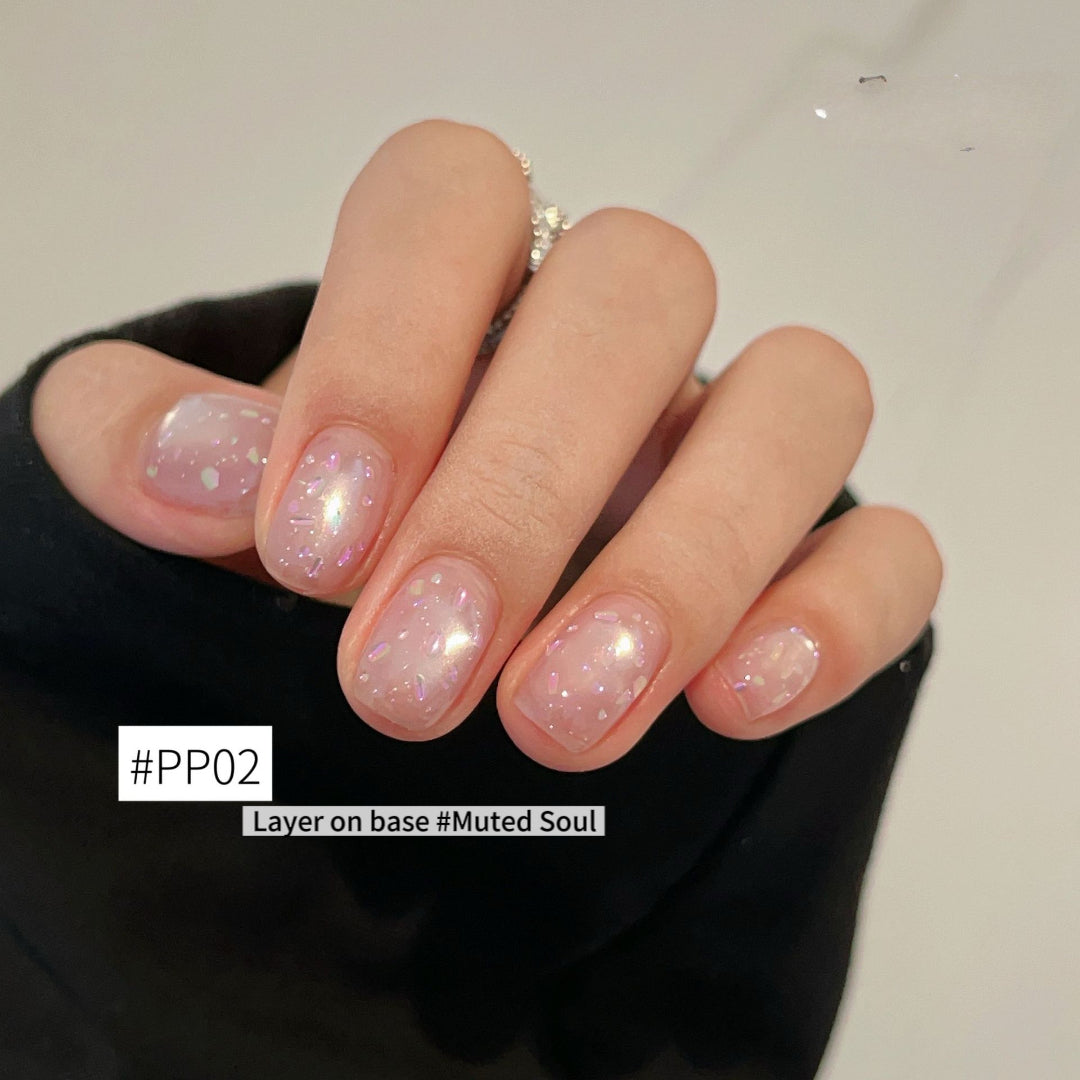 ADHERE Bubble Up Collection Iridescent Nail Glitter Set, 6 Colors 1g/Jar Cat Eye Bubble Flakes, Crystal Sparkle Sequins for Gel Nail Art & DIY Manicure