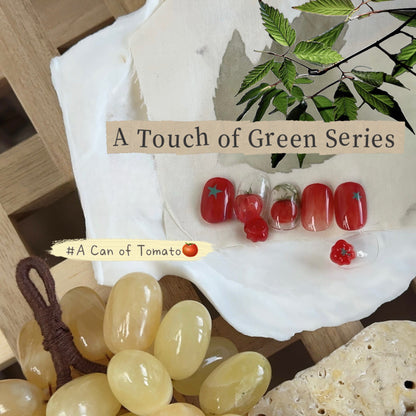 ADHERE A Touch of Green Gel Nail Polish Set, 6 Colors Spring Summer Green Blue Red Shades, High Pigment Pot Gel for Salon & Home DIY Nail Art UV LED