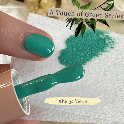 ADHERE A Touch of Green Gel Nail Polish Set, 6 Colors Spring Summer Green Blue Red Shades, High Pigment Pot Gel for Salon & Home DIY Nail Art UV LED