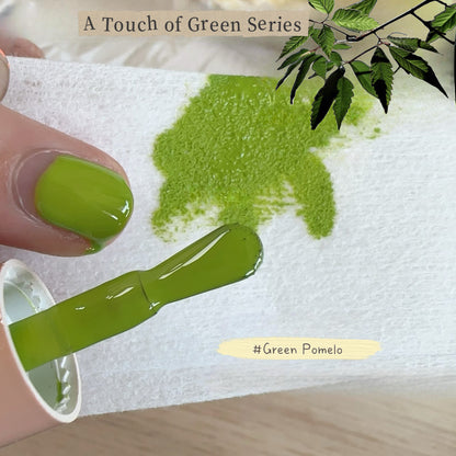 ADHERE A Touch of Green Gel Nail Polish Set, 6 Colors Spring Summer Green Blue Red Shades, High Pigment Pot Gel for Salon & Home DIY Nail Art UV LED