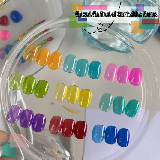 Adhiere la serie de gabinete de curiosidad Kit de esmalte de gel de uñas translúcido, 12 ml, 9pcs, remojo de gel de gel LED, regalo de arte de uñas de bricolaje para mujeres