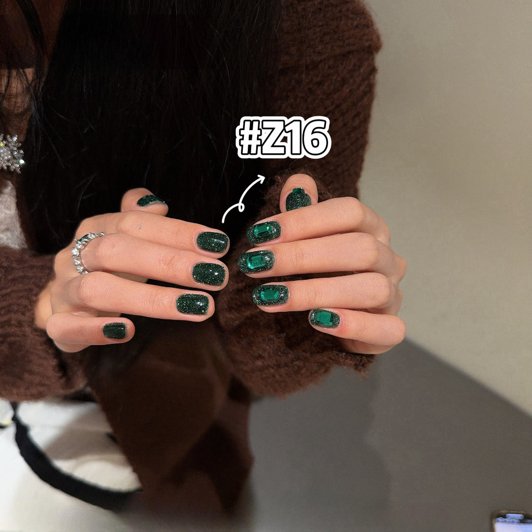 ADHERE Winter Gift Collection Gel Nail Polish Set, 15ml x6 Dark Cherry Red Brown Green Winter Colors, High Saturation Shimmer Diamond Glitter Gel for Salon & Home DIY Nail Art UV LED