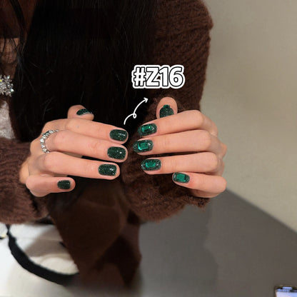 ADHERE Winter Gift Collection Gel Nail Polish Set, 15ml x6 Dark Cherry Red Brown Green Winter Colors, High Saturation Shimmer Diamond Glitter Gel for Salon & Home DIY Nail Art UV LED
