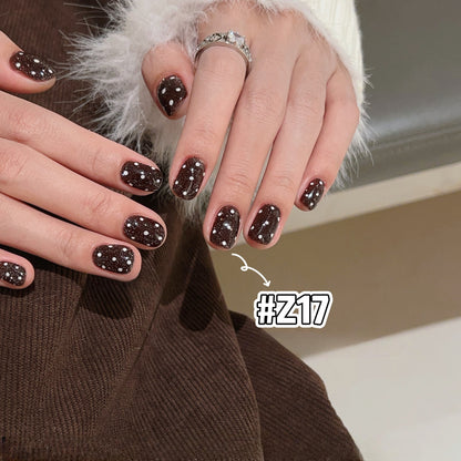 ADHERE Winter Gift Collection Gel Nail Polish Set, 15ml x6 Dark Cherry Red Brown Green Winter Colors, High Saturation Shimmer Diamond Glitter Gel for Salon & Home DIY Nail Art UV LED