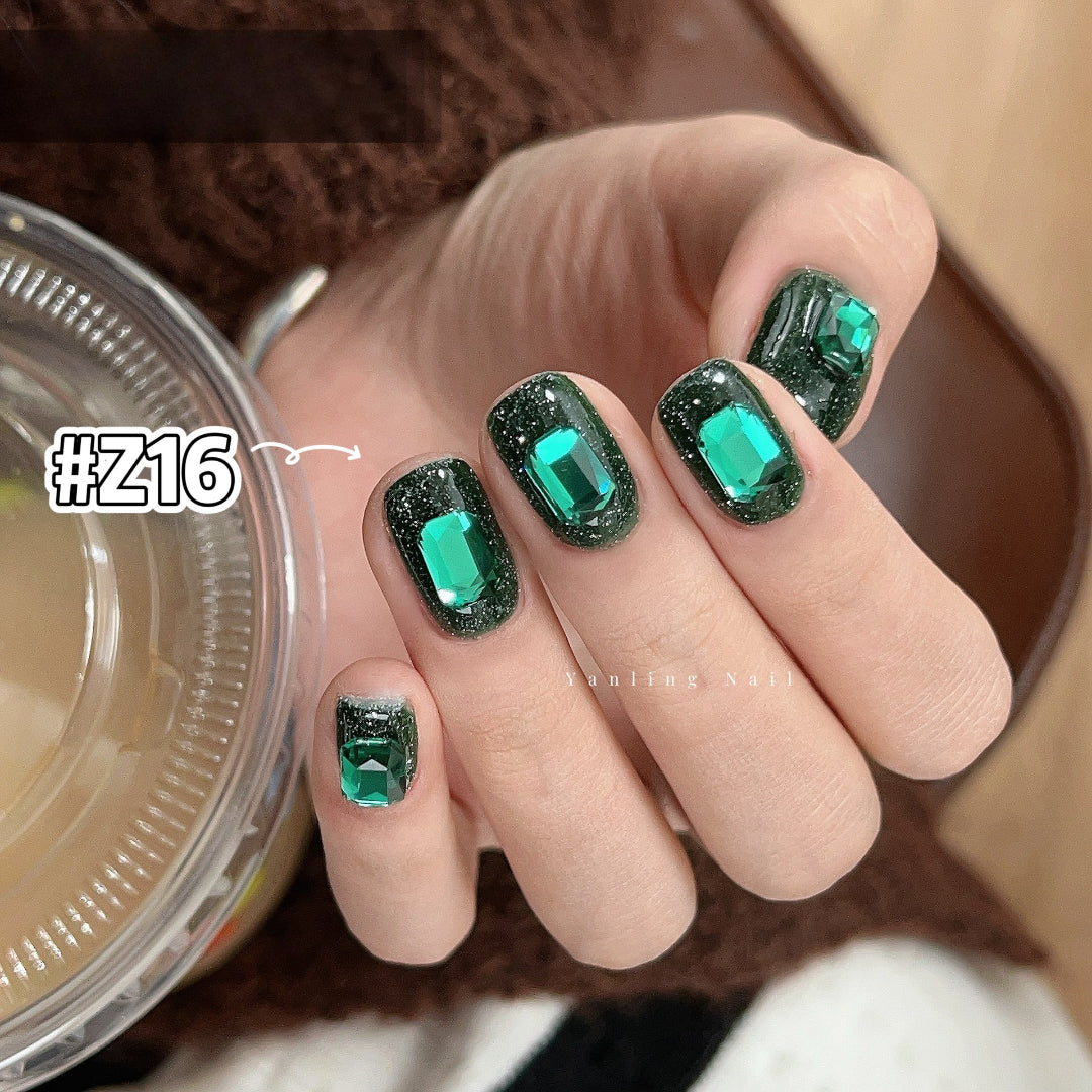 ADHERE Winter Gift Collection Gel Nail Polish Set, 15ml x6 Dark Cherry Red Brown Green Winter Colors, High Saturation Shimmer Diamond Glitter Gel for Salon & Home DIY Nail Art UV LED