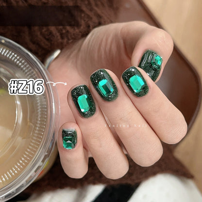 ADHERE Winter Gift Collection Gel Nail Polish Set, 15ml x6 Dark Cherry Red Brown Green Winter Colors, High Saturation Shimmer Diamond Glitter Gel for Salon & Home DIY Nail Art UV LED