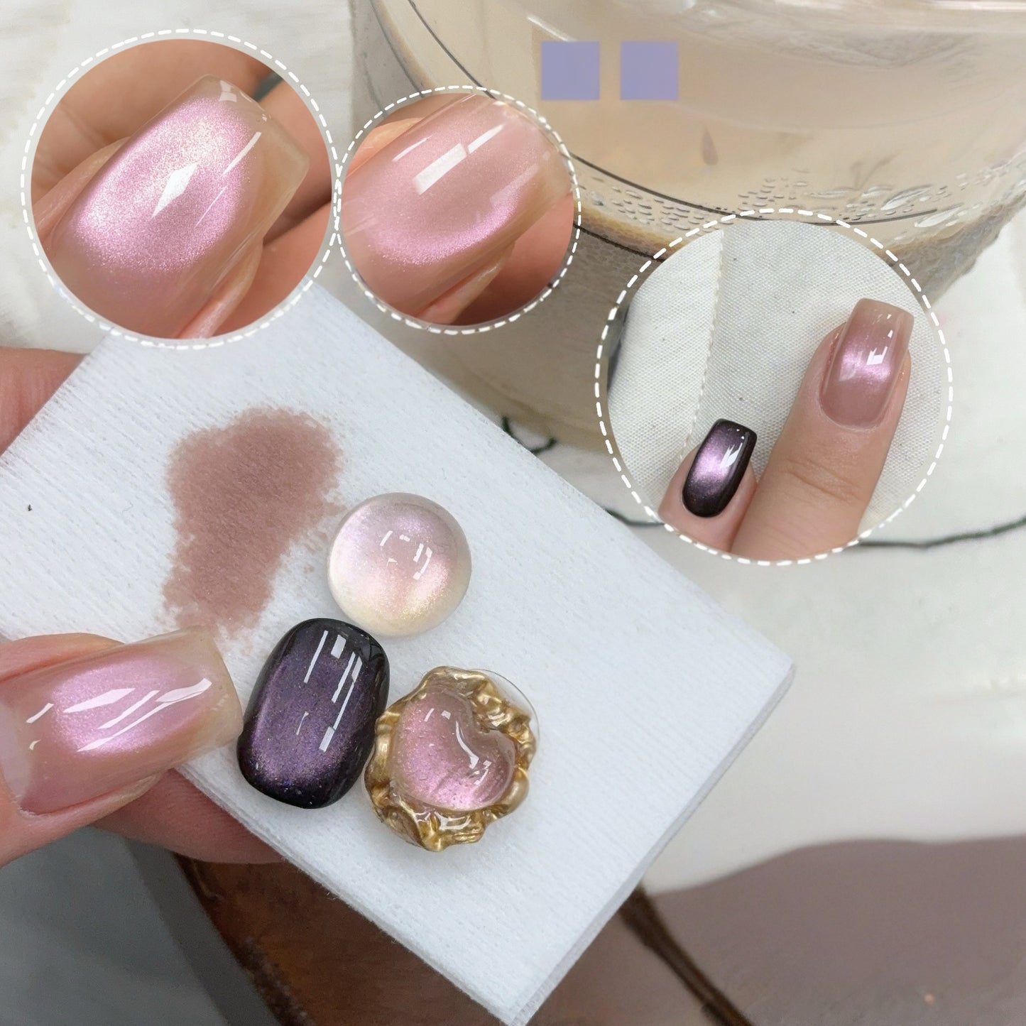 ADHERE Multi-Chrome Cat Eye Gel Polish 12ml × 4 Bottle Set