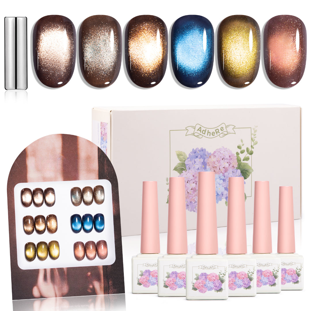 ADHERE Medieval Series, 12ml, 6 Holographic Colors, deep multi-chrome cat eye for fall and winter